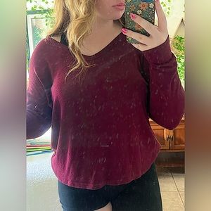 Old Navy Plush Long-Sleeve Crew-Neck T-Shirt for Women